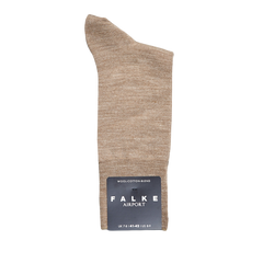 A pair of Falke Nutmeg Airport Wool Cotton Socks with the word pace on them, made of merino wool for temperature regulation.