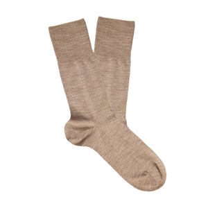 A pair of Falke Nutmeg Airport Wool Cotton Socks on a white background.