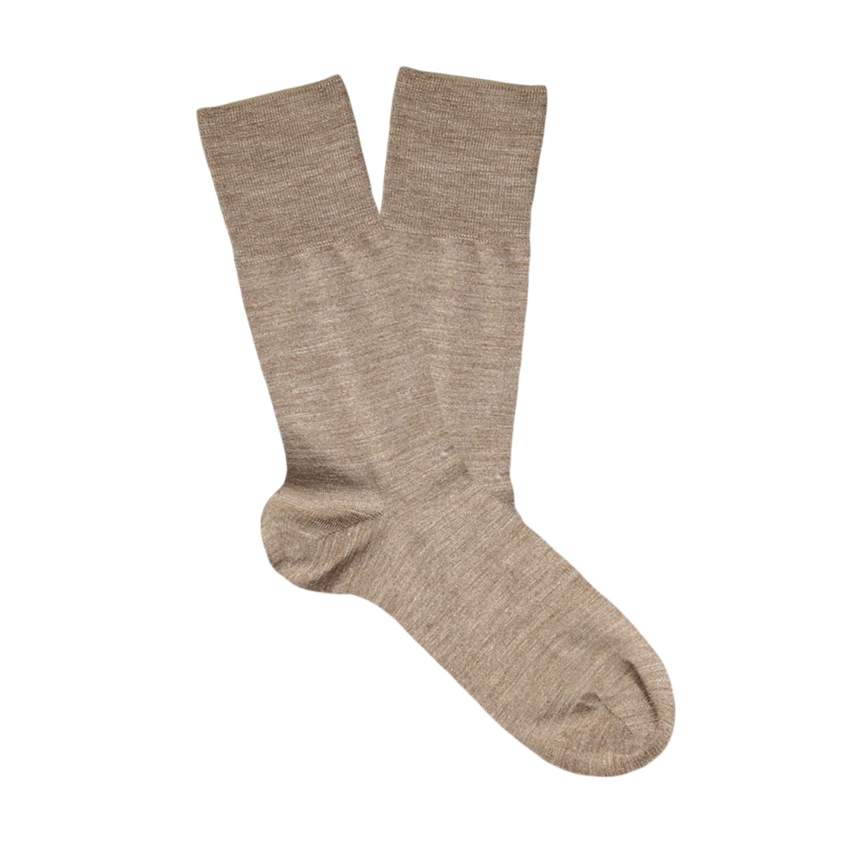 A pair of Falke Nutmeg Airport Wool Cotton Socks on a white background.
