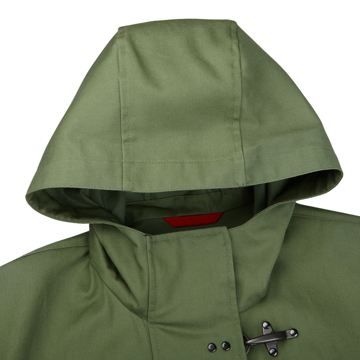 Fay Green Cotton Hooded 3 Ganci Jacket Collar