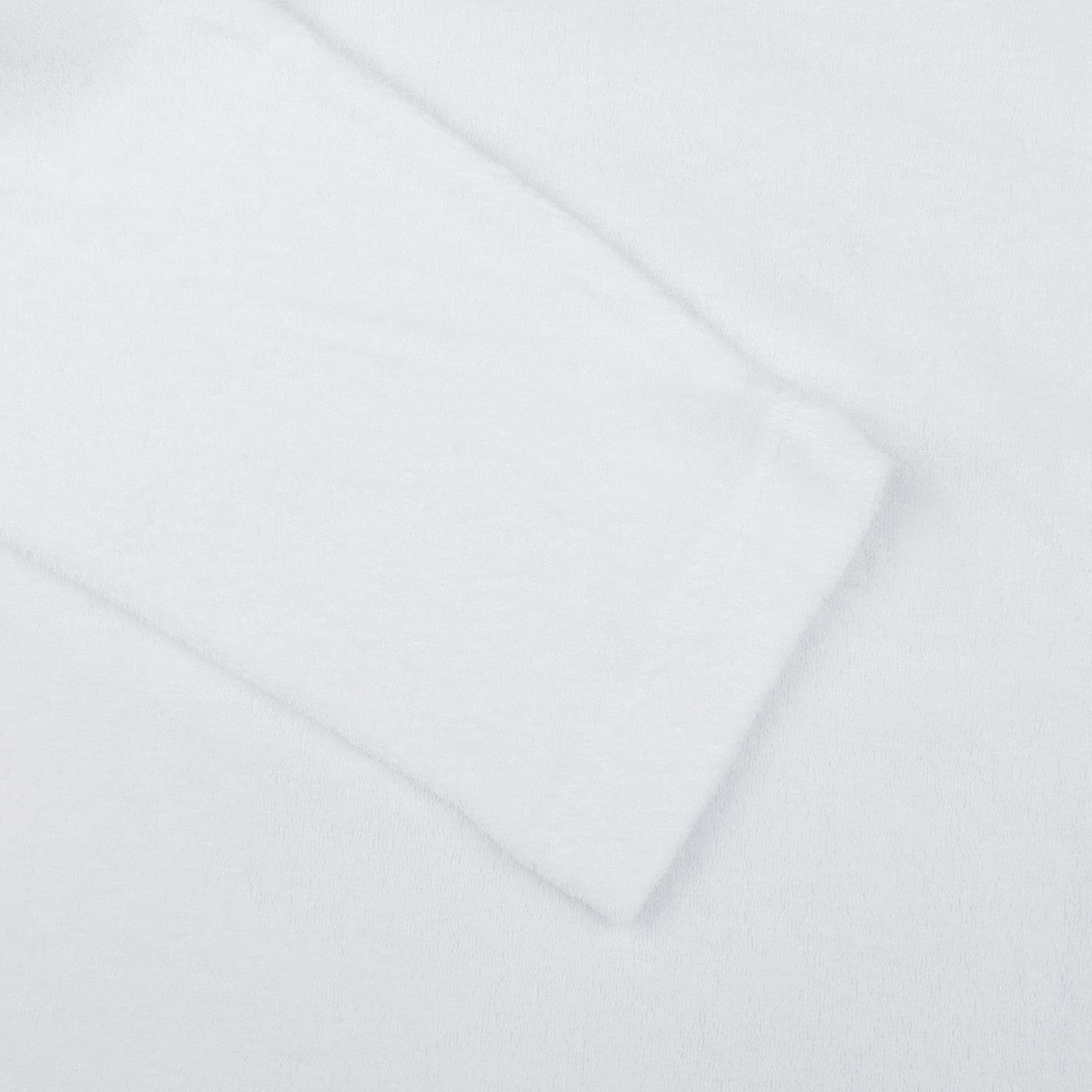 Fedeli Clear White Cotton Towelling Shirt Cuff