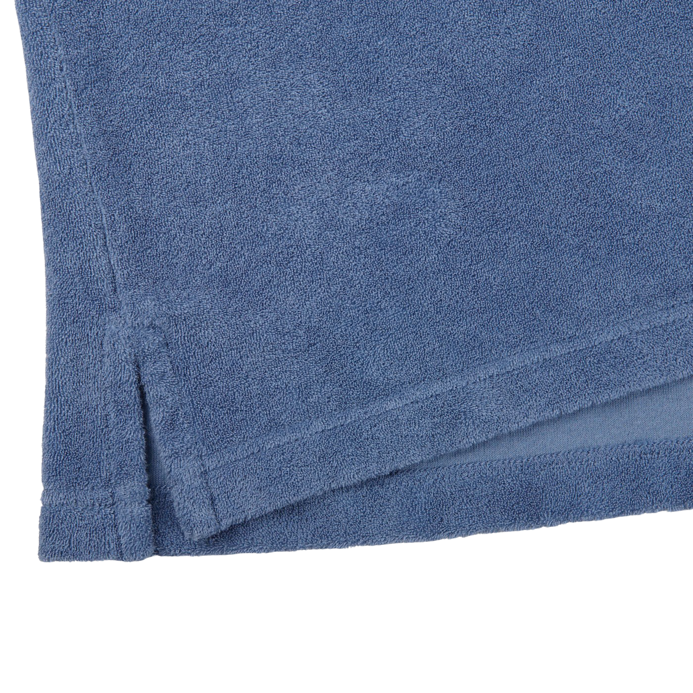 Fedeli Light Blue Cotton Towelling Polo Shirt Edge