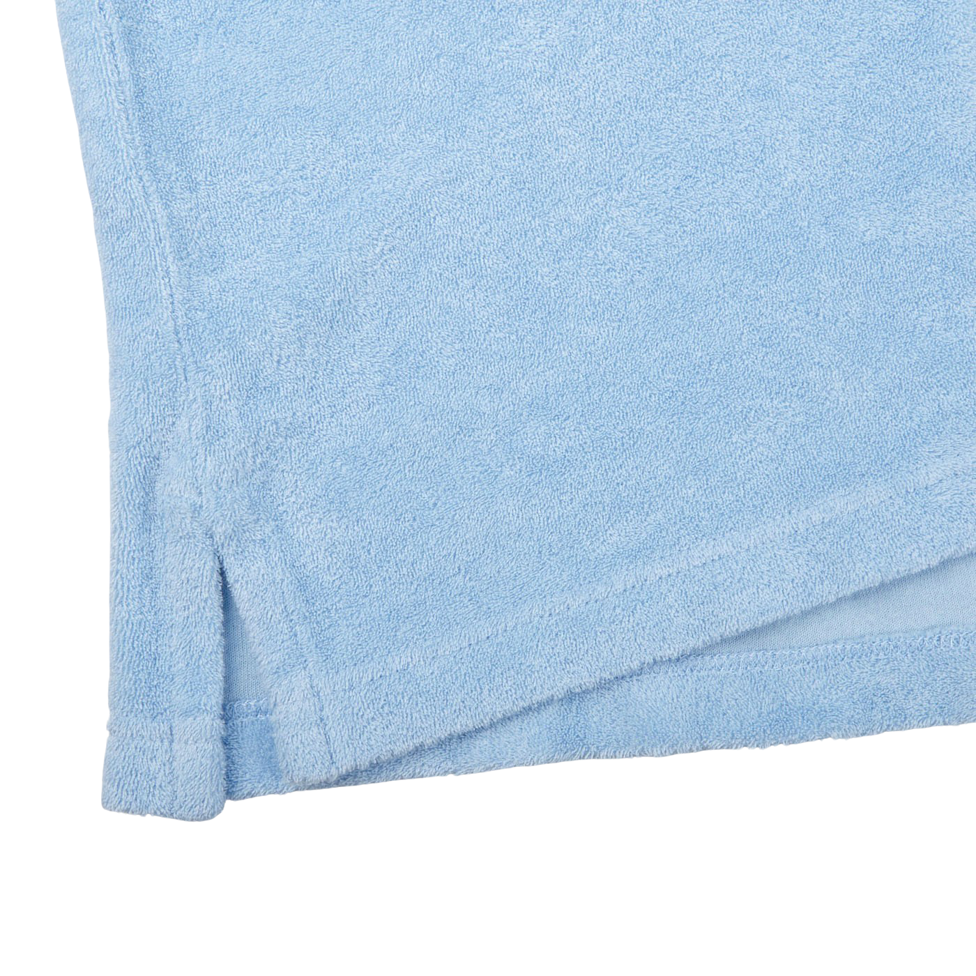 Fedeli Sky Blue Cotton Towelling Polo Shirt Edge