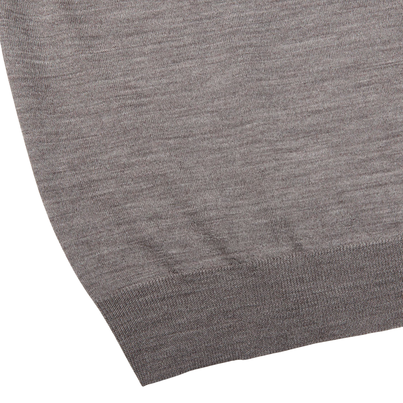 Fedeli Taupe Grey Super 140s Wool Polo Shirt Edge