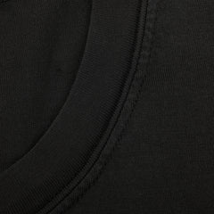 Fedeli Washed Black Organic Cotton Jersey T-Shirt Brim