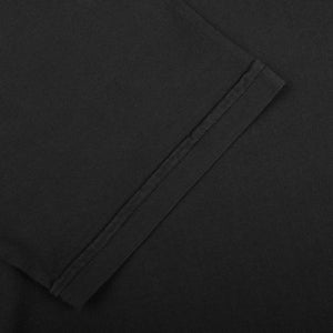 Fedeli Washed Black Organic Cotton Jersey T-Shirt Cuff