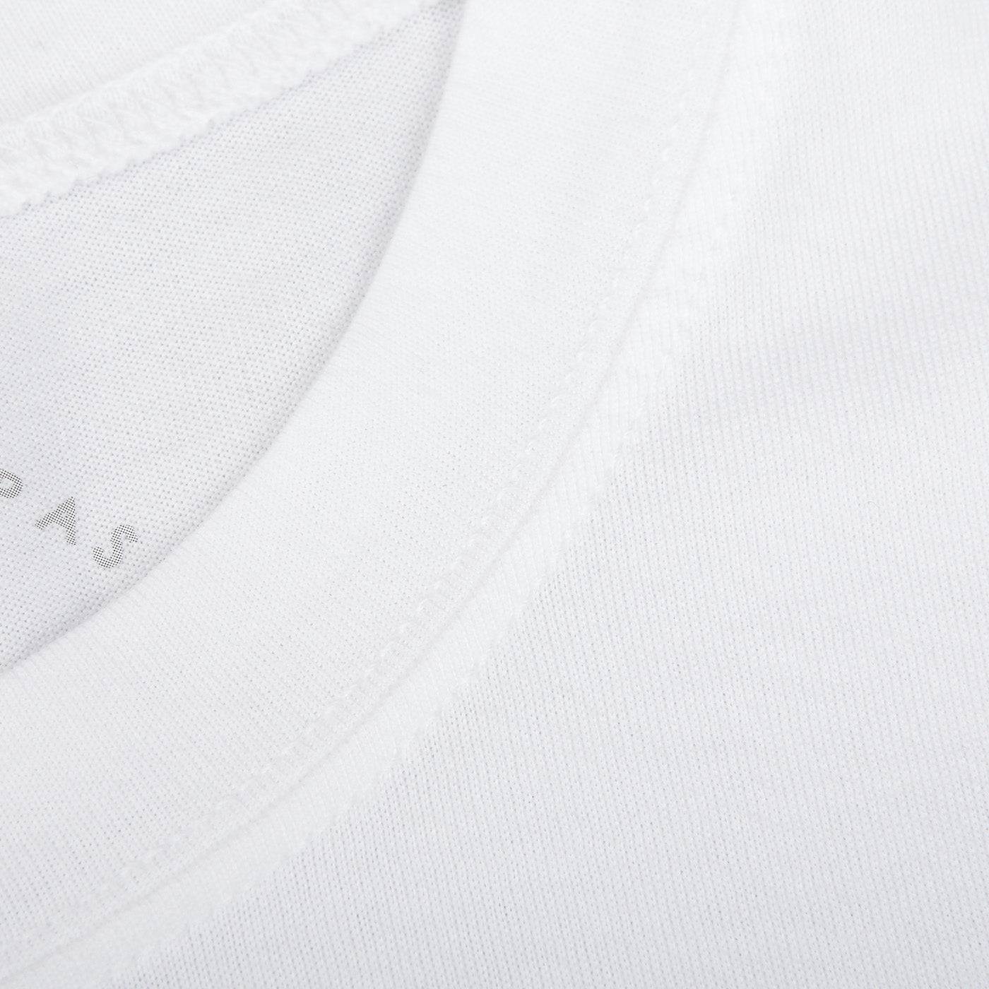 Fedeli Washed White Organic Cotton Jersey T-Shirt Brim