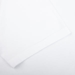 Fedeli Washed White Organic Cotton Jersey T-Shirt Cuff
