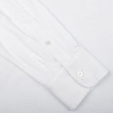 Fedeli White Giza Organic Cotton Polo Shirt Cuff