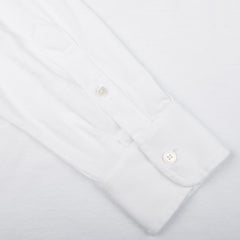 Fedeli White Giza Organic Cotton Polo Shirt Cuff