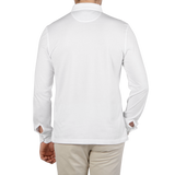 Fedeli White Organic Cotton Polo Shirt Back
