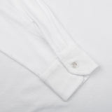 Fedeli White Organic Cotton Polo Shirt Cuff