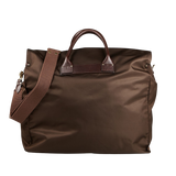 Felisi Dark Brown Nylon Leather Large Travel Bag Back