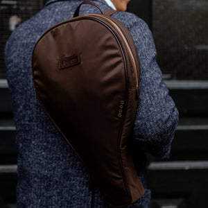 Felisi Dark Brown Nylon Leather Padel Bag Model