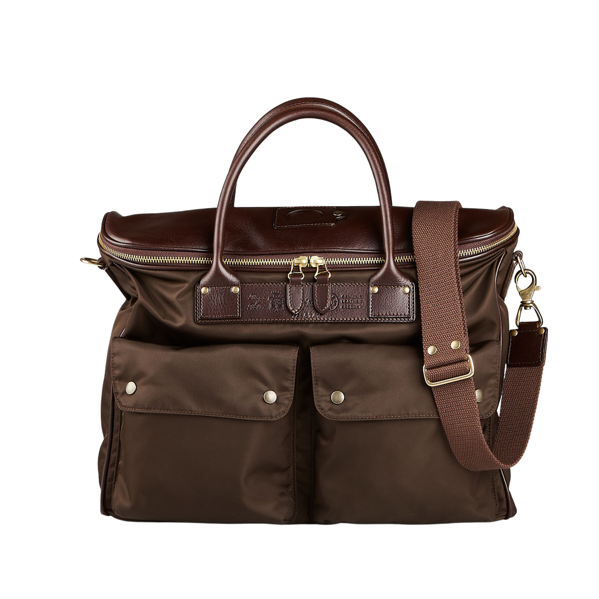 Felisi Dark Brown Nylon Leather Shoulder Bag Feature