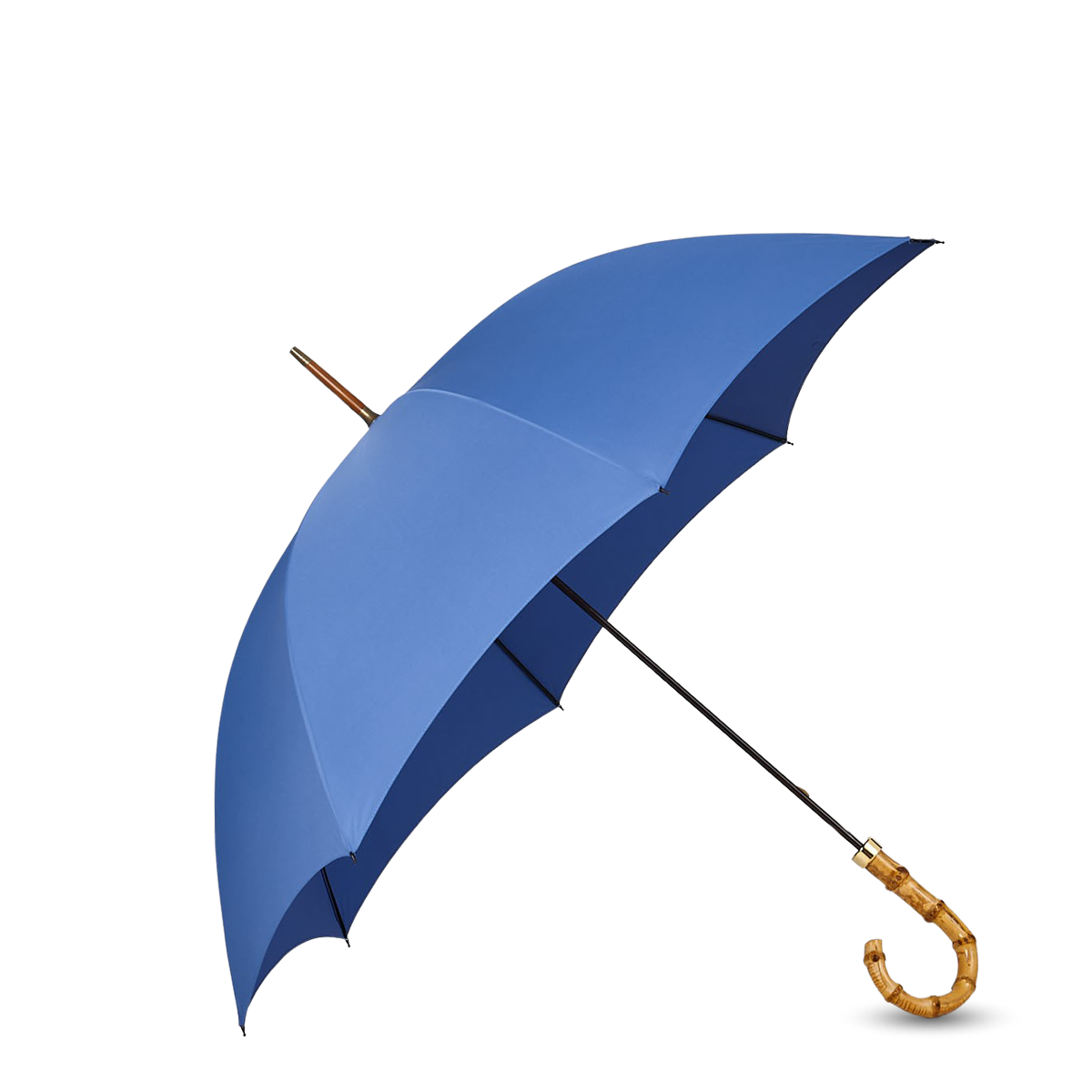 Fox Umbrellas Azur Blue Light Whangee Handle Umbrella Feature