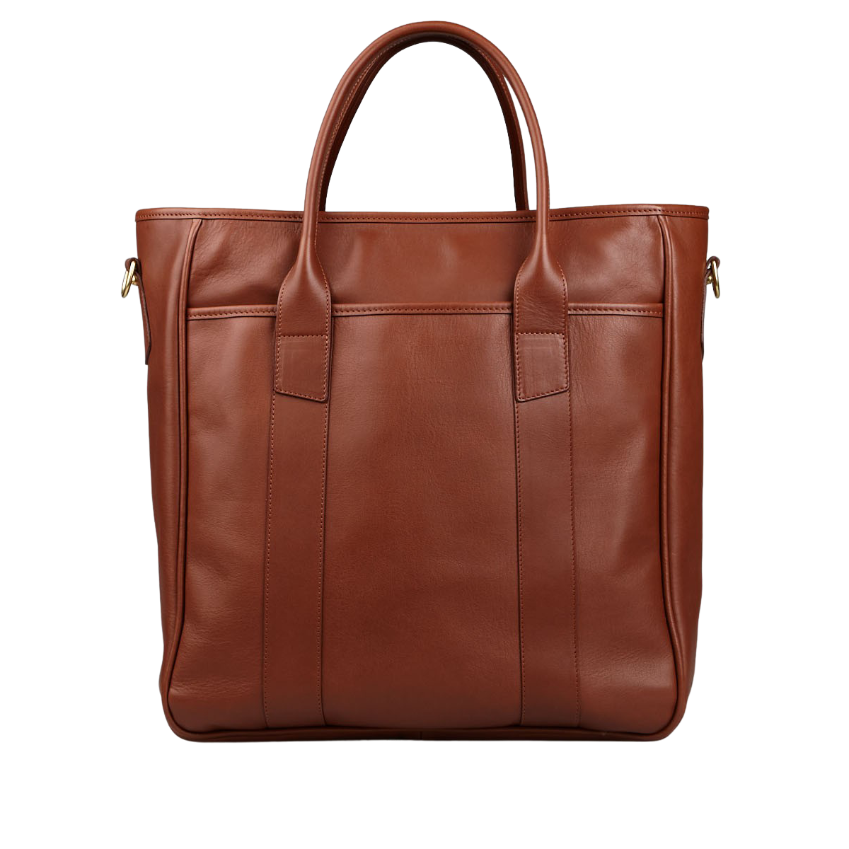 Frank Clegg Chestnut Tumbled Leather Commuter Tote Back