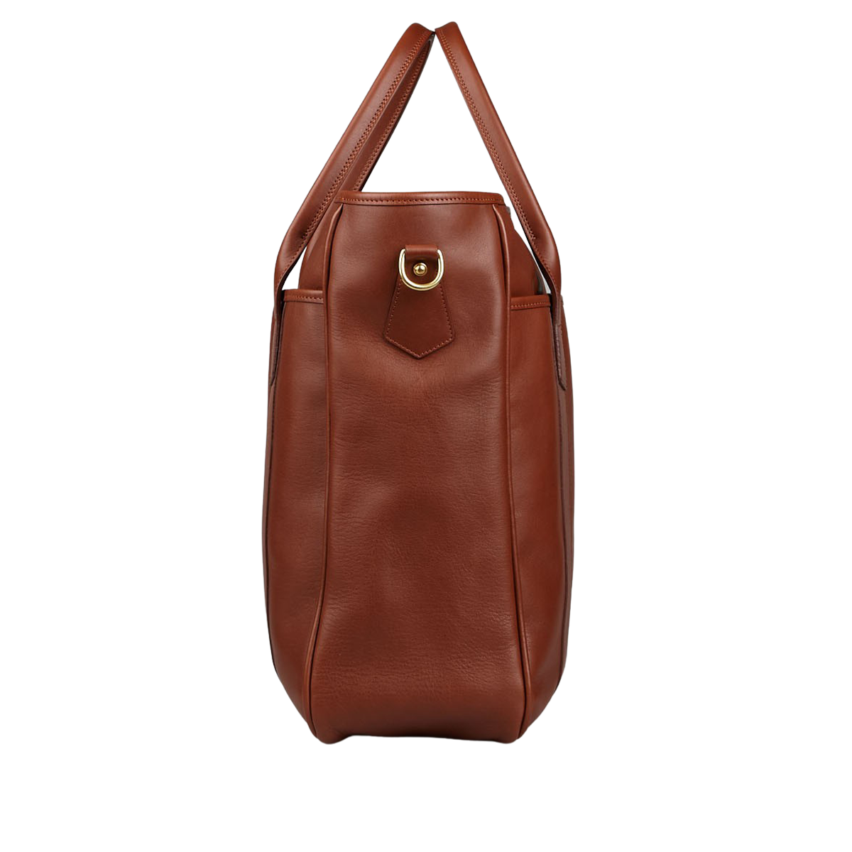 Frank Clegg Chestnut Tumbled Leather Commuter Tote Side
