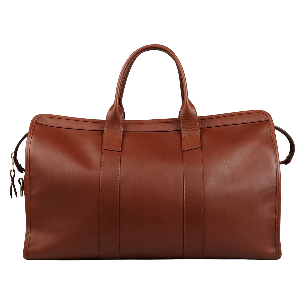 Frank Clegg Chestnut Tumbled Leather Signature Travel Duffle Back