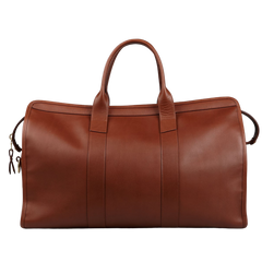 Frank Clegg Chestnut Tumbled Leather Signature Travel Duffle Back