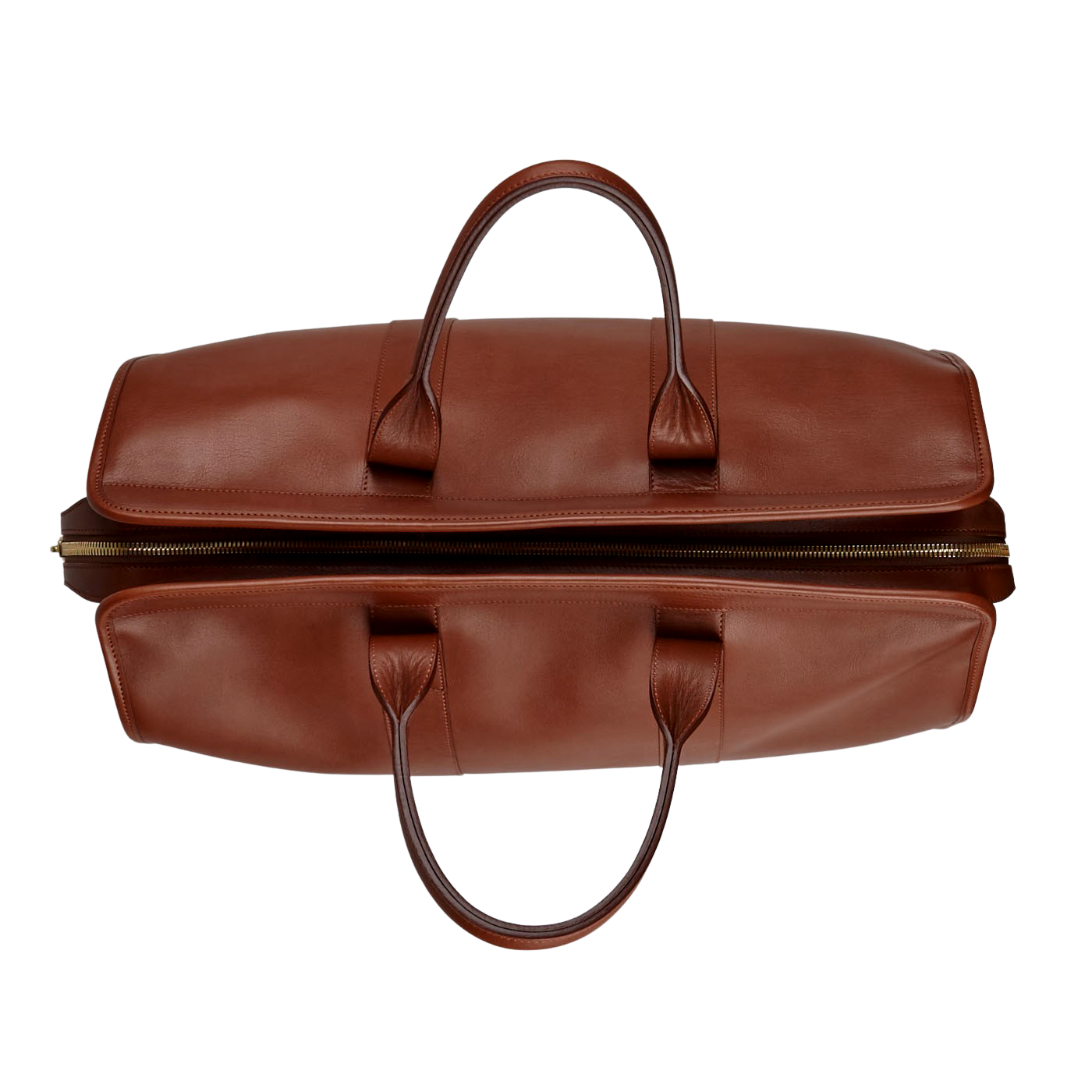 Frank Clegg Chestnut Tumbled Leather Signature Travel Duffle Top