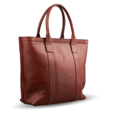 frank clegg chestnut zip top tote bag angle