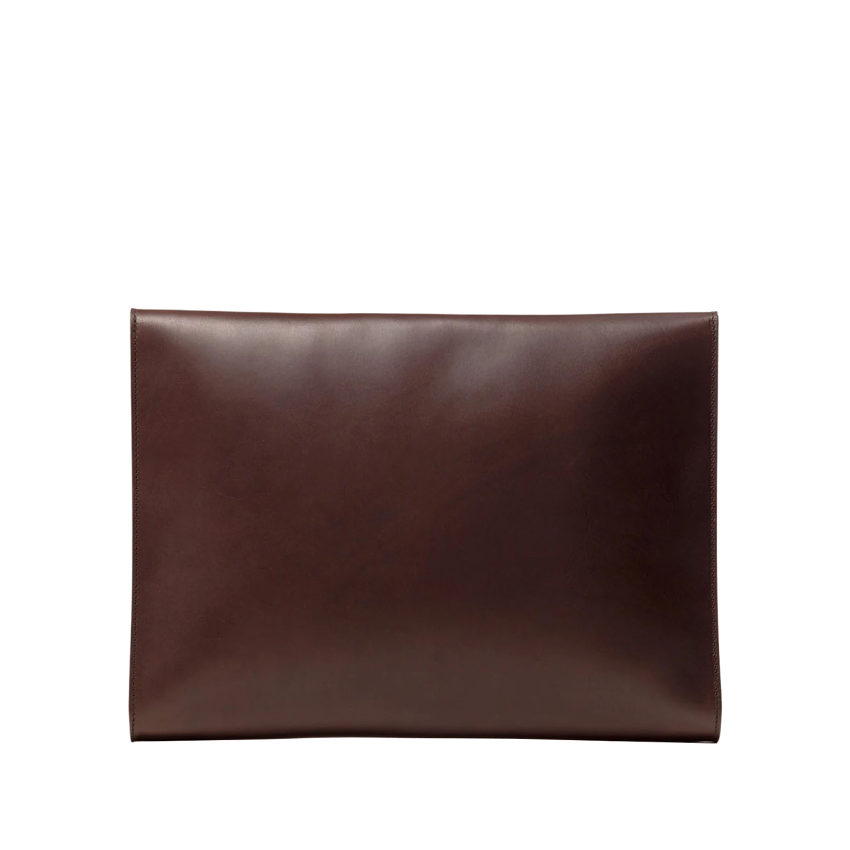 Frank Clegg Chocolate Belting Leather Wrap Portfolio Back