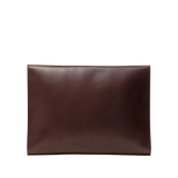 Frank Clegg Chocolate Belting Leather Wrap Portfolio Back