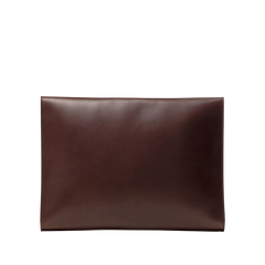 Frank Clegg Chocolate Belting Leather Wrap Portfolio Back