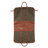 Green Canvas Chestnut Leather Garment Bag