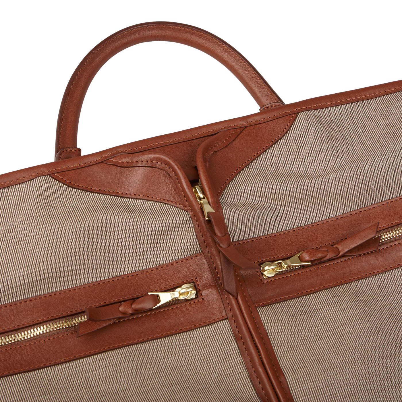 Frank Clegg  Green Canvas Chestnut Leather Garment Bag – Baltzar