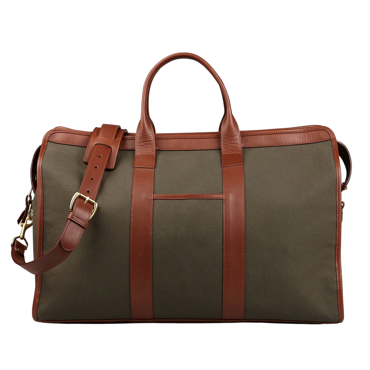 Frank Clegg  Green Canvas Chestnut Leather Garment Bag – Baltzar