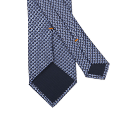 Gierre Milano Light Blue Geometrical Printed Silk Tie Back