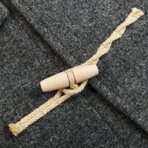 Gloverall Grey Melange Wool Monty Duffel Coat Button