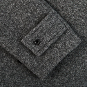 Gloverall Grey Melange Wool Monty Duffel Coat Cuff