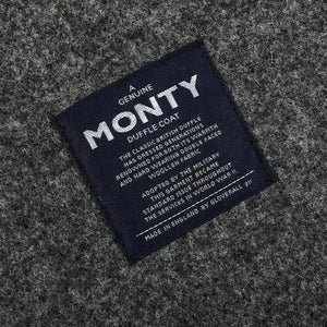 Gloverall Grey Melange Wool Monty Duffel Coat Tag 1