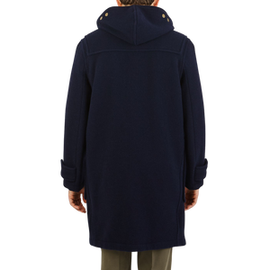 Gloverall Navy Blue Wool Monty Duffel Coat Back