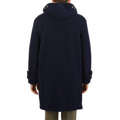 Gloverall Navy Blue Wool Monty Duffel Coat Back