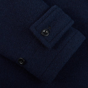 Gloverall Navy Blue Wool Monty Duffel Coat Cuff