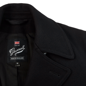 Gloverall Navy Wool Churchill Peacoat Collar