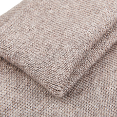 Gran Sasso Beige Extra Fine Merino Roll Neck Brim