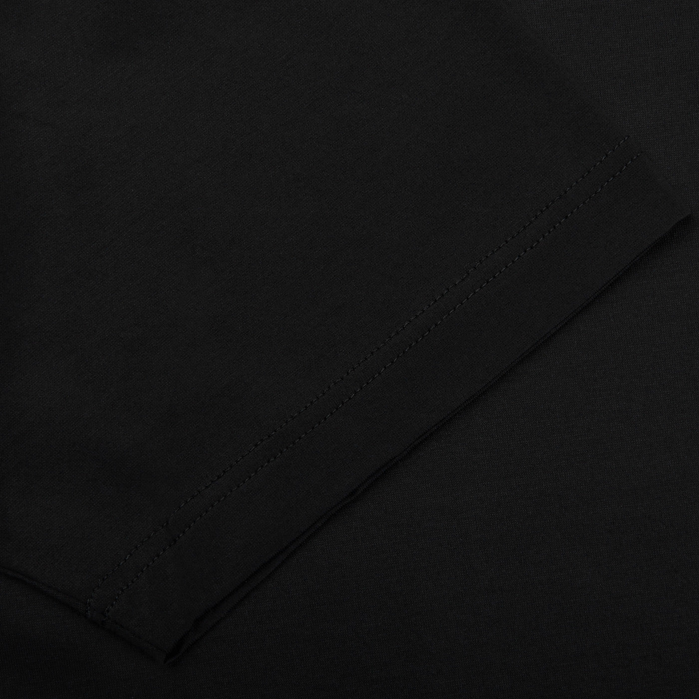 Gran Sasso Black Cotton Filo Scozia Polo Shirt Cuff
