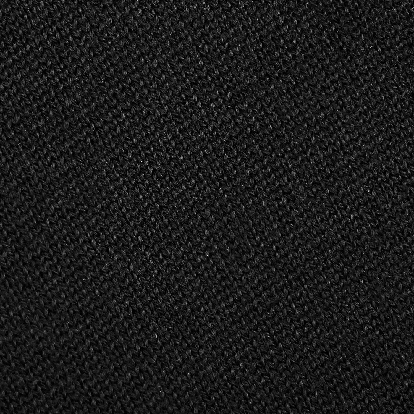 Gran Sasso Black Extra Fine Merino Roll Neck Fabric