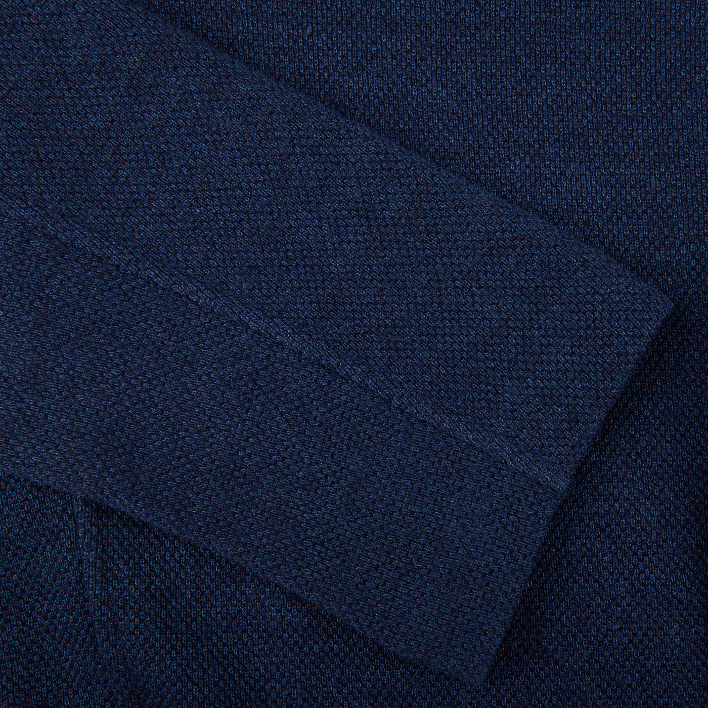 Gran Sasso Blue Melange Linen Cotton Knitted Blazer Cuff