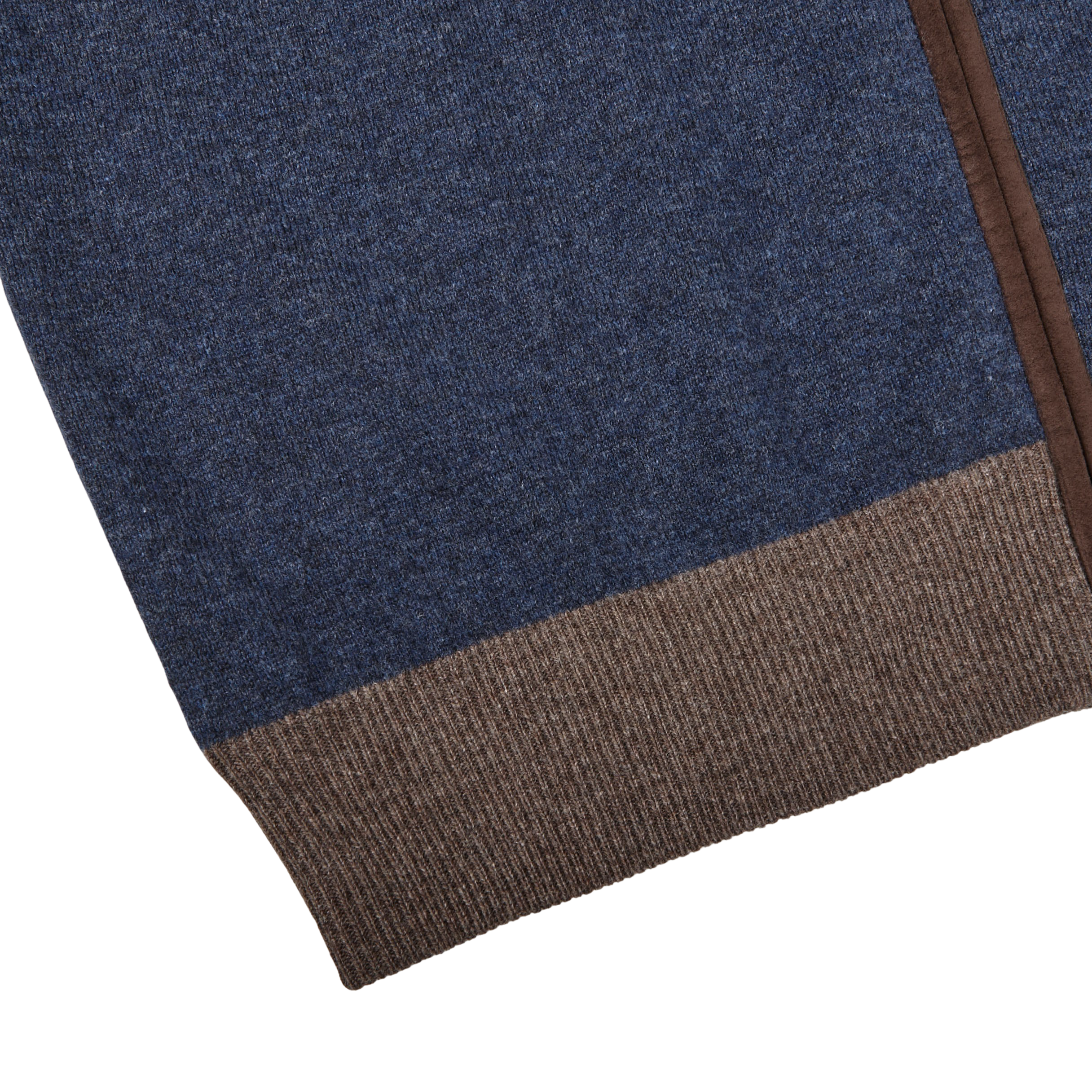 Gran Sasso  Blue Melange Wool Cashmere Zip Cardigan – Baltzar