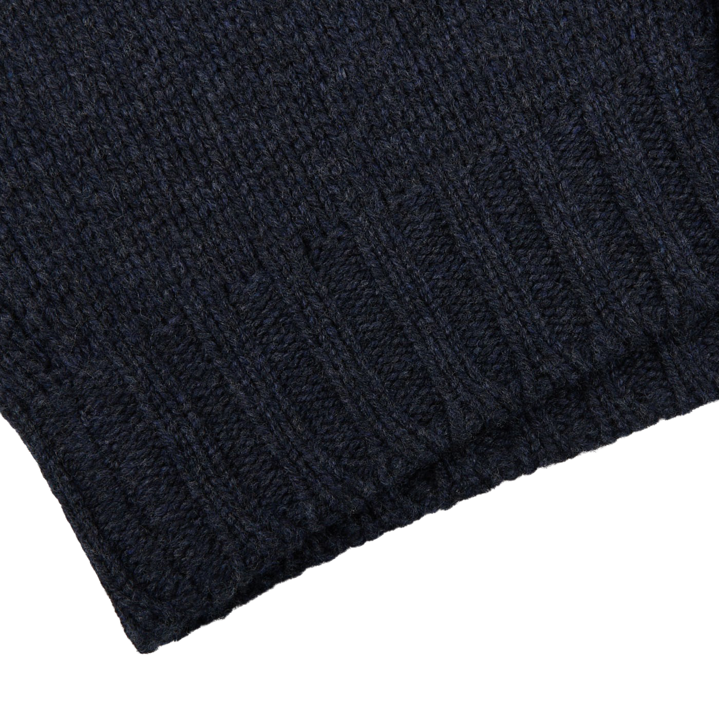 Gran Sasso Blue Wool Alpaca Shawl Collar Cardigan Edge