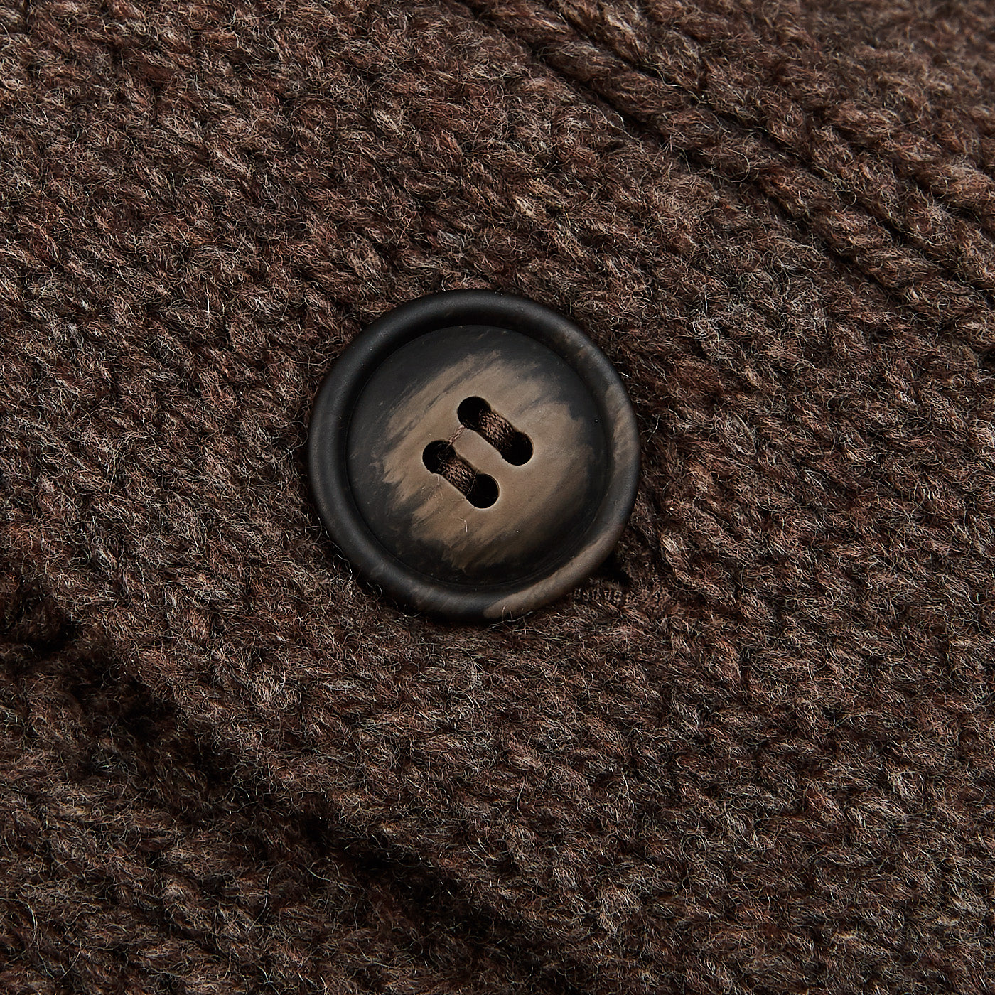 Gran Sasso Brown Wool Alpaca Shawl Collar Cardigan Button