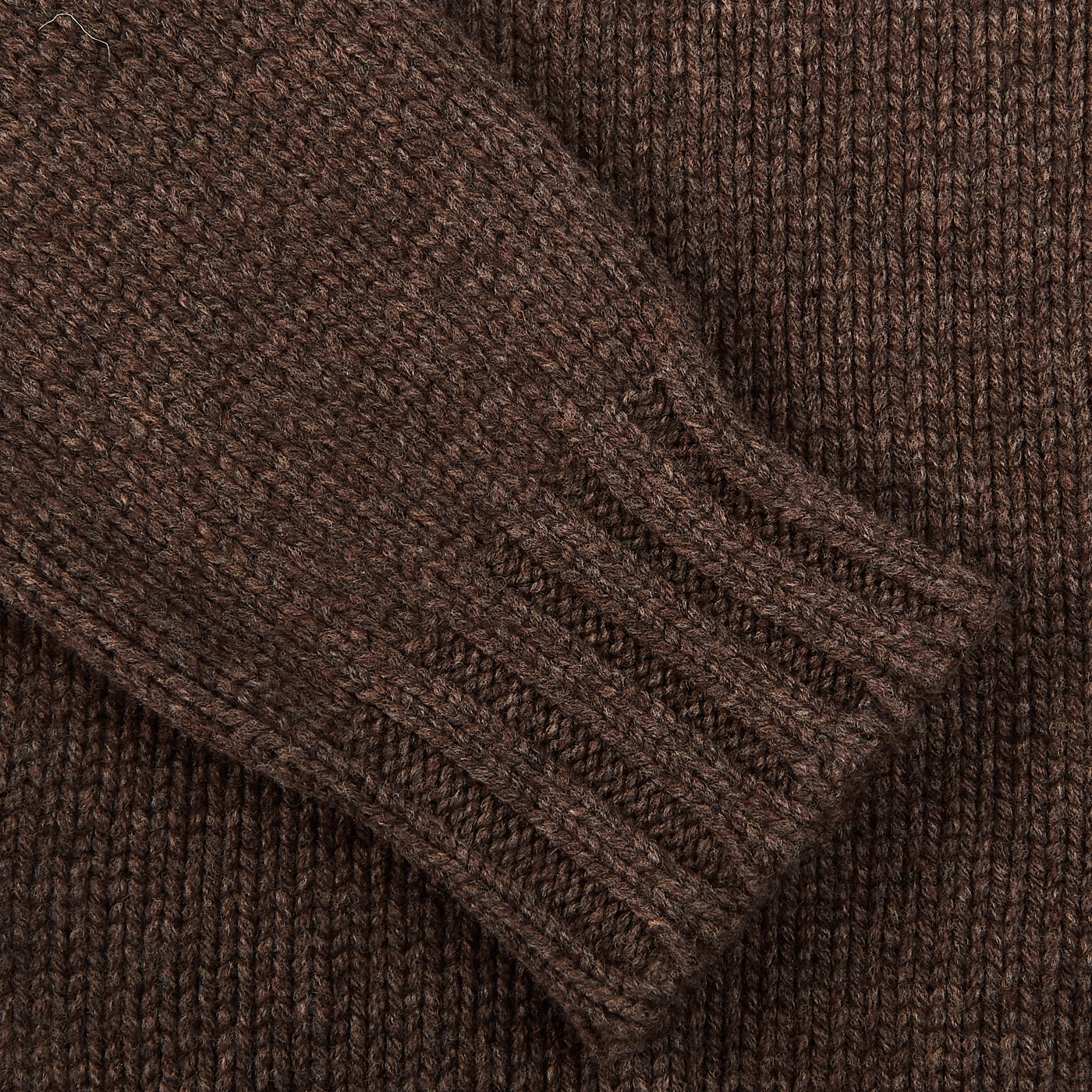 Gran Sasso Brown Wool Alpaca Shawl Collar Cardigan Cuff