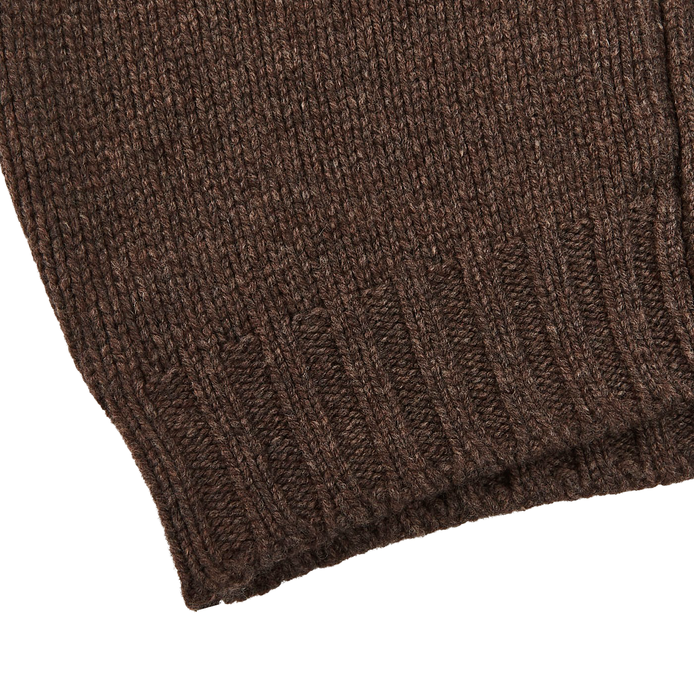 Gran Sasso Brown Wool Alpaca Shawl Collar Cardigan Edge