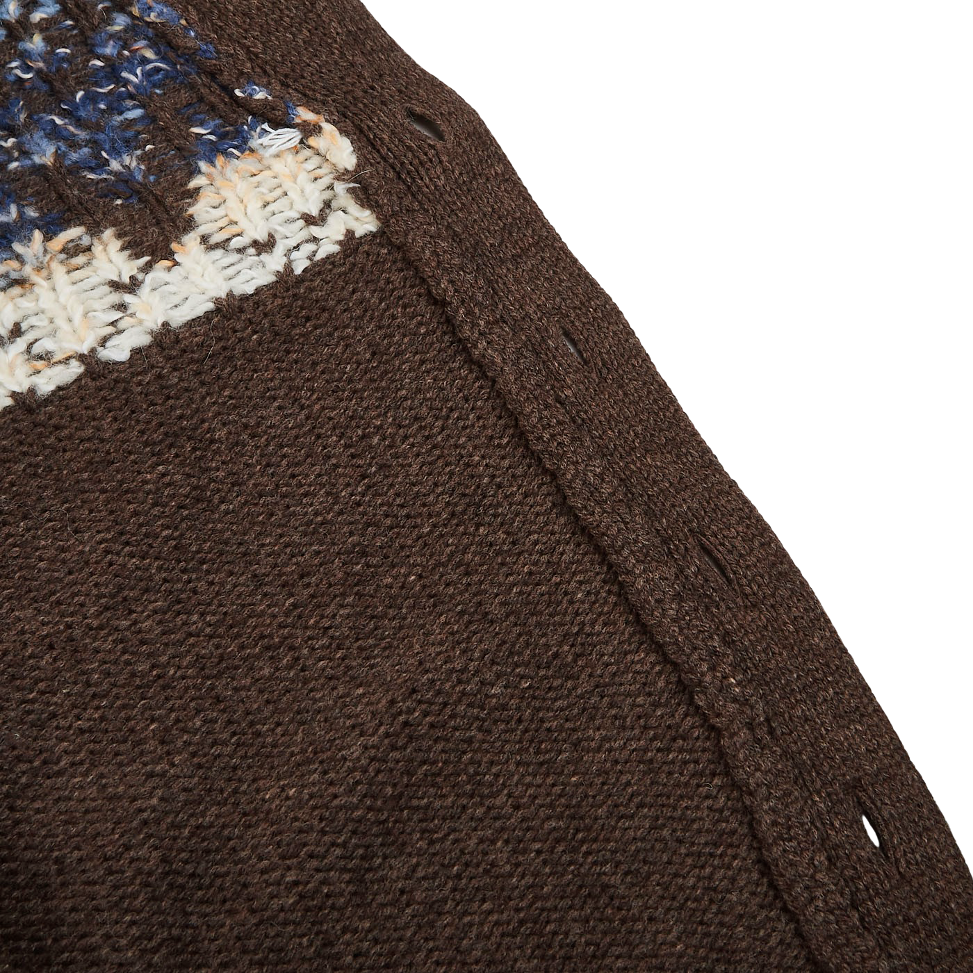 Gran Sasso Brown Wool Alpaca Shawl Collar Cardigan Inside